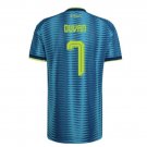 adult & kids Colombia National Soccer Uniform 7 Duvan Zapata Jersey Away 2026 Turquoise Activewear