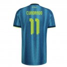 adult & kids Colombia National Soccer Uniform 11 Juan Cuadrado Jersey Away 2026 Turquoise Activewear
