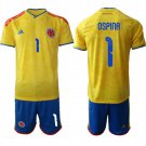 adult & kids Colombia National Soccer Uniform Suit 1 David Ospina Jersey Set 2026 Home Activewear