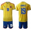 adult & kids Colombia National Soccer Uniform Suit 19 Luis Suarez Jersey Set 2026 Home Activewear