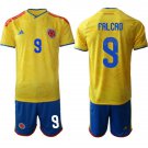 adult & kids Colombia National Soccer Uniform Suit 9 Radamel Falcao Jersey Set 2026 Home Activewear
