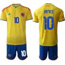 adult & kids Colombia Soccer Uniform Suit 10 James Rodriguez Jersey Set Home 2026 Yellow Activewear
