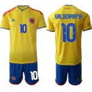 adult & kids Colombia Soccer Team Uniform Suit 10 Carlos Valderrama Jersey Set 2026 Home Activewear