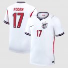 adult & kids England National Soccer Uniform 17 Phil Foden Jersey Home Stadium 2026 White Activewear