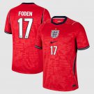 adult & kids England National Soccer Uniform 17 Phil Foden Jersey Away Stadium 2026 Red Activewear