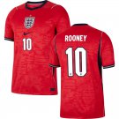 adult & kids England National Soccer Team Uniform 10 ROONEY Jersey Away Stadium 2026 Red Activewear