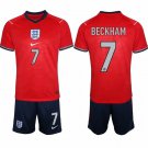adult & kids England National Soccer Uniform Suit 7 David Beckham Jersey Set Away 2026 Activewear