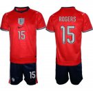adult & kids England National Soccer Uniform Suit 15 Morgan Rogers Jersey Set Away 2026 Activewear