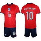 adult & kids England National Soccer Uniform Suit 10 Jude Bellingham Jersey Set Away 2026 Activewear