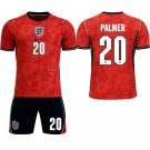 adult & kids England National Soccer Uniform Suit 20 Cole Palmer Jersey Set Away 2026 Red Activewear