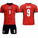 adult & kids England National Soccer Uniform Suit 9 Harry Kane Jersey Set Away 2026 Red Activewear