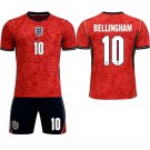adult & kids England National Soccer Uniform Suit 10 Jude Bellingham Jersey Set Away 2026 Activewear
