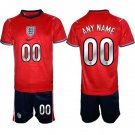 adult & kids England Soccer Uniform Suit 00 Custom name number Jersey Set Away 2026 Red Activewear