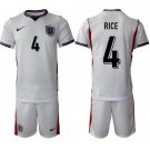 adult & kids England National Soccer Uniform Suit 4 Declan Rice Jersey Set Home 2026 Activewear