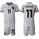 adult & kids England Soccer Uniform Suit 11 Marcus Rashford Jersey Set Home 2026 White Activewear
