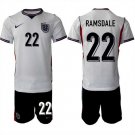adult & kids England National Soccer Uniform Suit 22 RAMSDALE Jersey Set Home 2026 White Activewear