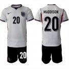 adult & kids England National Soccer Uniform Suit 20 MADDISON Jersey Set Home 2026 White Activewear