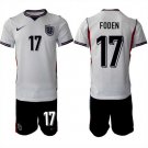 adult & kids England National Soccer Uniform Suit 17 Phil Foden Jersey Set Home 2026 Activewear