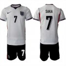 adult & kids England National Soccer Uniform Suit 7 Bukayo Saka Jersey Set Home 2026 Activewear