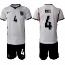 adult & kids England National Soccer Uniform Suit 4 Declan Rice Jersey Set Home 2026 Activewear