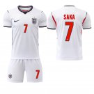 adult & kids England National Soccer Uniform Suit 7 Bukayo Saka Jersey Set Home 2026 Activewear