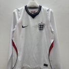 adult unisex England National Soccer Team Uniform Blank Jersey Away Stadium 2026 White Long-Sleeve