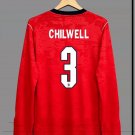 adult unisex England National Soccer Uniform 3 Ben Chilwell Jersey Away Stadium 2026 Red Long-Sleeve
