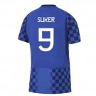 adult & kids Croatia National Soccer Uniform 9 Davor Suker Jersey Away Stadium 2026 Blue Activewear