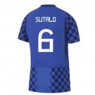 adult & kids Croatia National Soccer Uniform 6 Josip Sutalo Jersey Away Stadium 2026 Blue Activewear