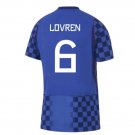 adult & kids Croatia National Soccer Uniform 6 Dejan Lovren Jersey Away Stadium 2026 Blue Activewear