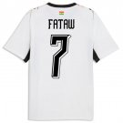 adult unisex Ghana National Soccer Team Uniform 7 FATAW Jersey Home Stadium 2026 White Activewear