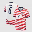 adult & kids USA National Soccer Uniform 6 Diego Luna Jersey Home Stadium 2026 Red Activewear