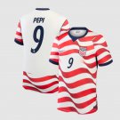 adult & kids USA National Soccer Uniform 9 Ricardo Pepi Jersey Home Stadium 2026 Red Activewear