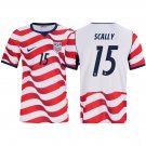 adult & kids USA National Soccer Team Uniform 15 Scally Jersey Home Stadium 2026 Red Activewear