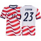 adult & kids USA National Soccer Team Uniform 23 Steffen Jersey Home Stadium 2026 Red Activewear