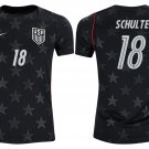 adult & kids USA National Soccer Team Uniform 18 Schulte Jersey Away Stadium 2026 Navy Activewear