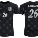 adult & kids USA National Soccer Team Uniform 26 Agyemang Jersey Away Stadium 2026 Navy Activewear