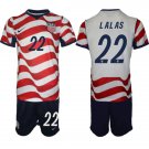 adult & kids USA National Soccer Uniform Suit 22 Alexi Lalas Jersey Set Home 2026 Red Activewear