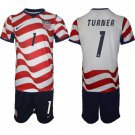 adult & kids USA National Soccer Team Uniform Suit 1 Matt Turner Jersey Set Home 2026 Red Activewear