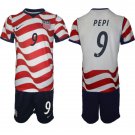 adult & kids USA National Soccer Uniform Suit 9 Ricardo Pepi Jersey Set Home 2026 Red Activewear