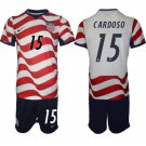 adult & kids USA National Soccer Uniform Suit 15 Johnny Cardoso Jersey Set 2026 Home Activewear Kit
