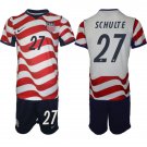 adult & kids USA National Soccer Uniform Suit 27 Patrick Schulte Jersey Set 2026 Home Activewear Kit