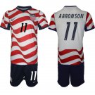 adult & kids USA Soccer Team Uniform Suit 11 Brenden Aaronson Jersey Set 2026 Home Activewear Kit
