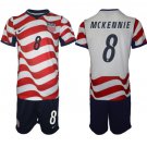 adult & kids USA National Soccer Uniform Suit 8 Weston McKennie Jersey Set 2026 Home Activewear Kit