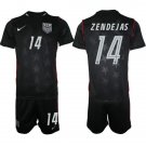 adult & kids USA National Soccer Uniform Suit 14 Alex Zendejas Jersey Set 2026 Away Activewear Kit