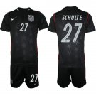 adult & kids USA National Soccer Uniform Suit 27 Patrick Schulte Jersey Set 2026 Away Activewear Kit