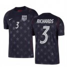 adult & kids USA National Soccer Team Uniform 3 Richards Jersey Away Stadium 2026 Navy Activewear