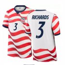 adult & kids USA National Soccer Team Uniform 3 Richards Jersey Home Stadium 2026 Red Activewear