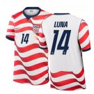adult & kids USA National Soccer Uniform 14 Diego Luna Jersey Home Stadium 2026 Red Activewear