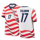 adult & kids USA National Soccer Uniform 17 Malik Tillman Jersey Home Stadium 2026 Red Activewear